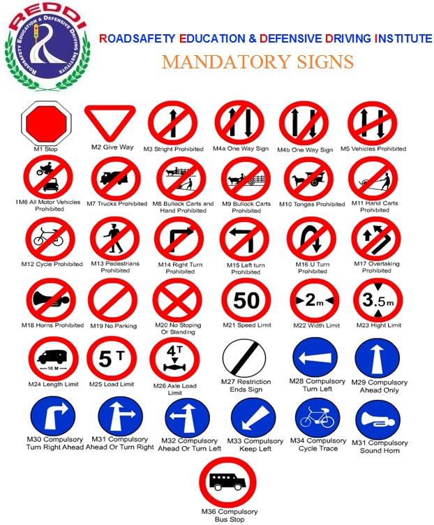 Mandatory Road Signs
